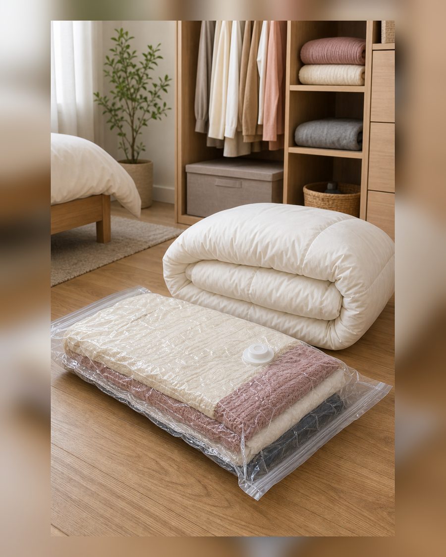 BoxLegend Vakuumbeutel 6 Stück, 6M*70x50cm,Vakuum Aufbewahrungsbeutel Reise Vakuum Wiederverwendbar Kleiderbeutel für Kleidung Bettdecken Bettwasche Kissen Wolldecken